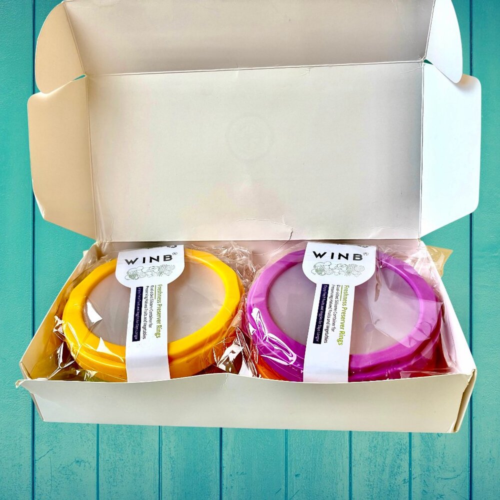 Reusable Storage Containers for Fridge Savers for Avocado Garlic Onion Set of 4